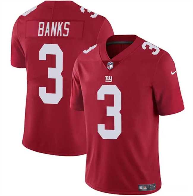 Men & Women & Youth New York Giants #3 Deonte Banks Red 2023 F.U.S.E. Vapor Untouchable Limited Football Stitched Jersey->new york giants->NFL Jersey